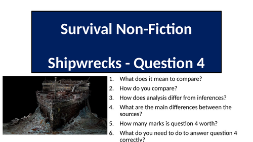 AQA English Language Paper 2 Question 4 - Shipwrecks (Titanic)
