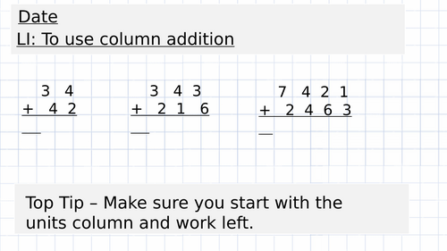 Maths | Column Addition Questions