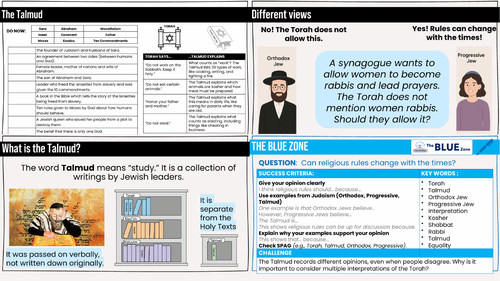ETHICS Judaism The Talmud and Interpreting the Torah KS3 Religious Education / RS / RE