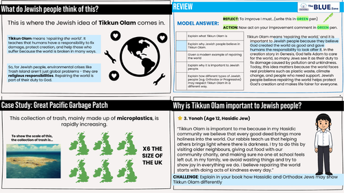 ETHICS Judaism Tikkun Olam KS3 Religious Education / RS / RE