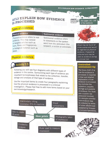 CRIMINOLOGY Unit 3 1.3 How Evidence Is Processed – WJEC