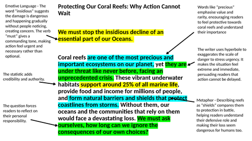 Protecting Coral Reefs Annotated Model