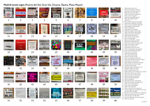 Madrid street signs 2026 (Sol, Chueca, Gran Vía, Ópera)