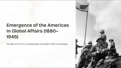 IB DP History Paper 3: Emergence of the Americas (1880–1945) PPT