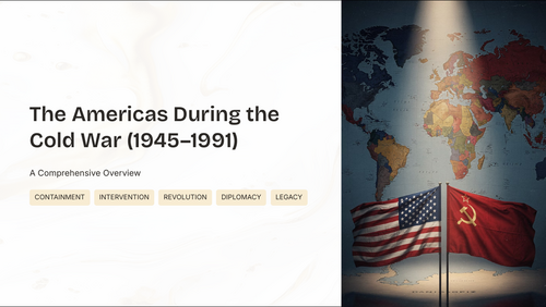 IB DP History Paper 3: The Cold War in the Americas (1945-1991)