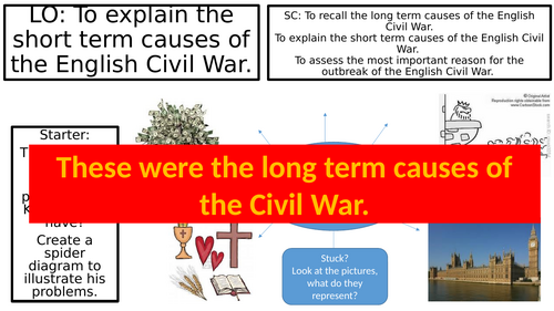 12. English civil war - The Tudors - KS3 History Lesson Plan