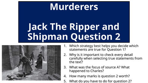 AQA English Language Paper 2 Question 2 - Murderers (Jack The Ripper & Harold Shipman)