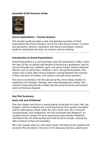 Great Expectations – Charles Dickens – Essential GCSE Revision Guide