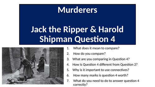 AQA English Language Paper 2 Question 4 - Murderers (Jack The Ripper & Harold Shipman)