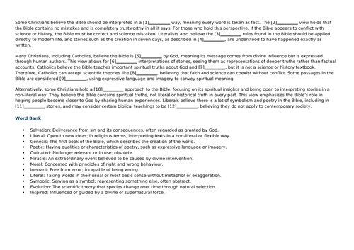 Catholic SOWAs - Bible Interpretation