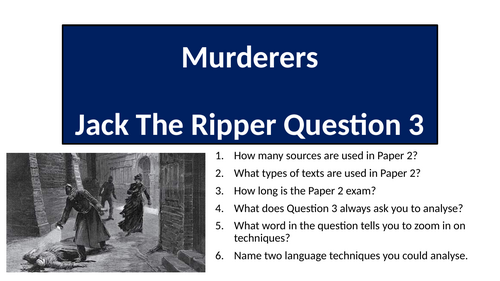 AQA English Language Paper 2 Question 3 - Murderers (Jack The Ripper)