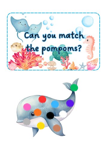 Under the Sea - Pompom Matching