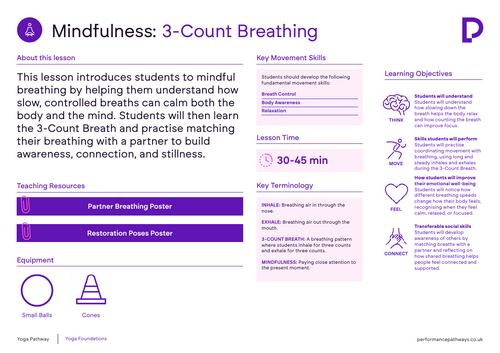 3-Count Breathing Lesson Plan