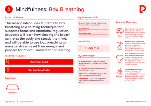 Box Breathing Lesson Plan