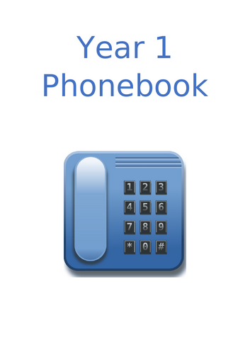 Phone book/telephone role play for continuous provision Reception/Year 1