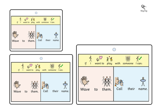 Visual Social Skills Keyring  Prompt – Gaining attention