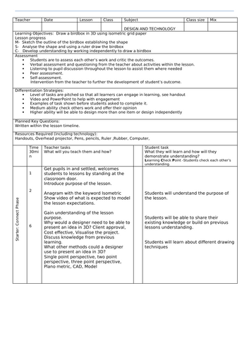 Birdbox Isometric Drawing