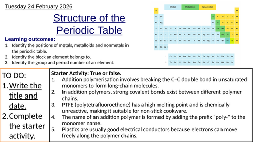 S3.1 Structure of the Periodic Table (IBDP Chemistry)