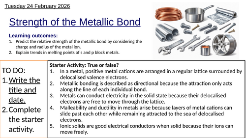 S2.3 Strength of the Metallic Bond (IBDP Chemistry)