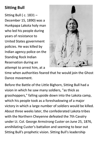 Sitting Bull Handout