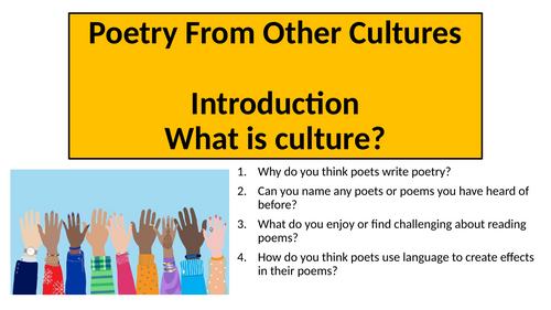 Poetry From Other Cultures - Introduction