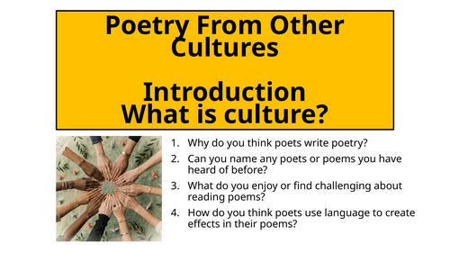 Poetry From Other Cultures - Introduction