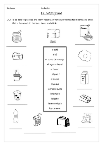 SPANISH - BREAKFAST - EL DESAYUNO