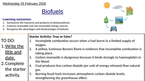 R1.3 Biofuels (IBDP Chemistry)