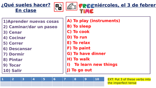 Que sueles hacer? Soler + verb