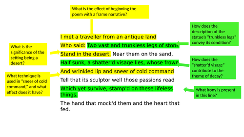 Annotated Ozymandias