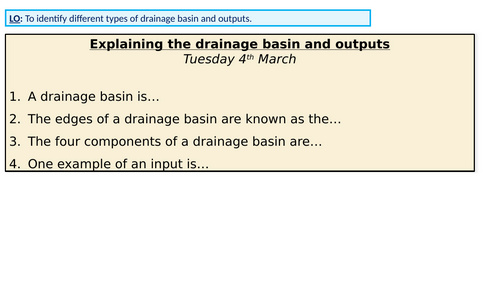 A Level Geography Rivers (Hydrology and Fluvial Morphology)