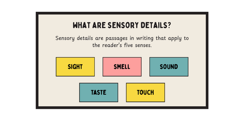 Scaffolded KS3 sensory description activity