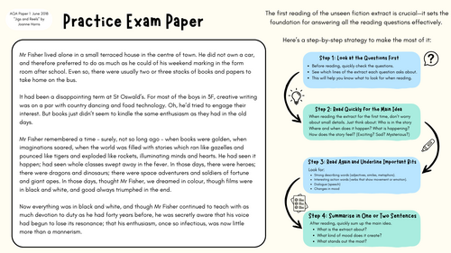 WTM Mr Fisher GCSE English past paper lesson