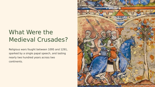 Overview of the Medieval Crusades Slideshow Presentation