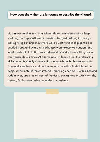 Gothic Settings: Unseen Fiction Analysis