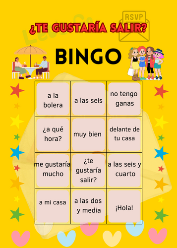 ¿te gustaría salir? bingo
