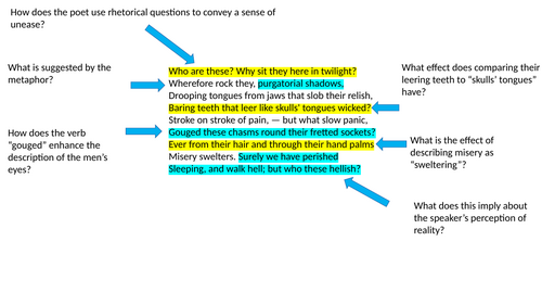 Annotated Mental Cases by Wilfred Owen