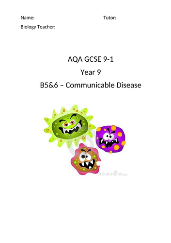 AQA GCSE Biology - B5+6 - Communicable Diseases Workbook
