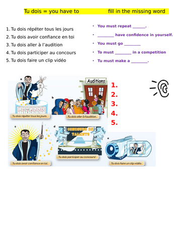 Studio 2 Module 5 - unit 2 - je dois gagner