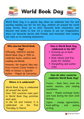 World Book Day KS1 Resources Pack