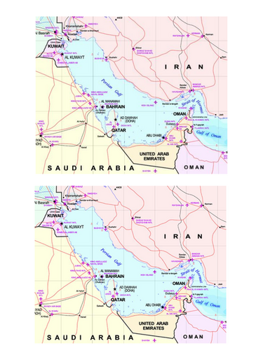 Map of the Persian Gulf