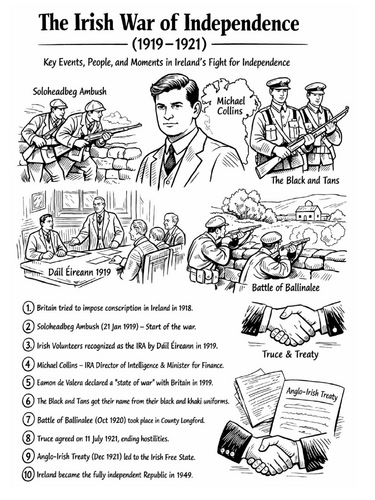 The Irish War of Independence coloring page