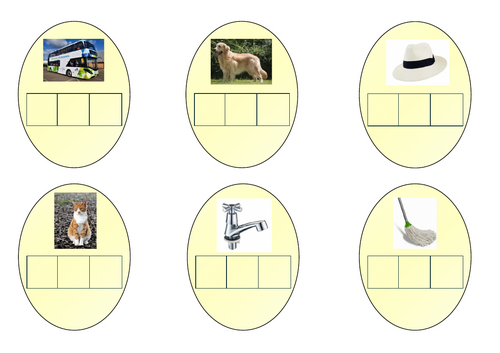 Easter Egg CVC phoneme frames