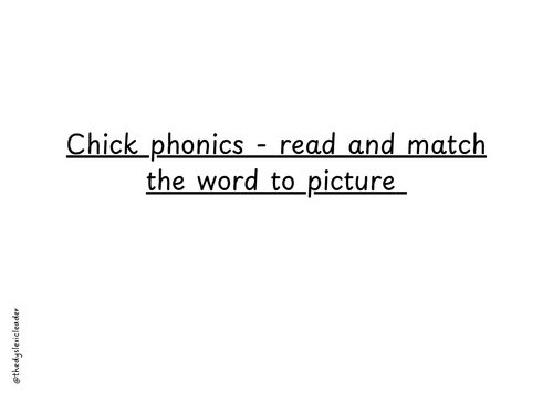 Chick - Read and Match Phase 3+