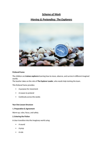 The Explorers: A Year 1 Drama Scheme of Work