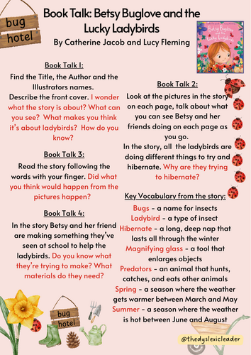 Book Talk - Betsy Buglove and the Lucky Ladybirds