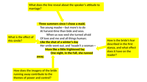 Annotated The Farmer’s Bride by Charlotte Mew