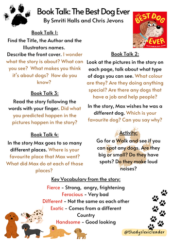 Book Talk Poster - The Best Dog Ever