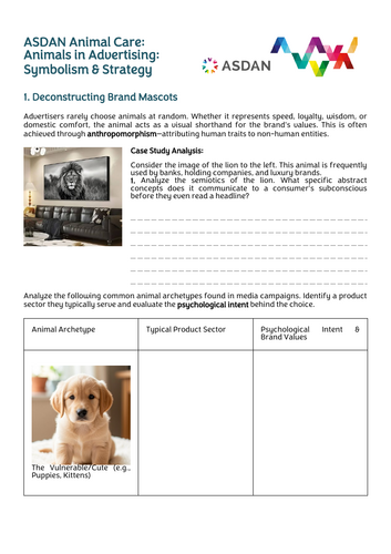 ASDAN Animal Care - Animals in the Media - Why do brands use animals in adverts?