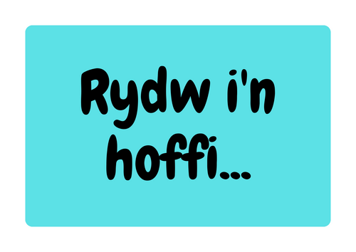 Wall displays - Sentence patterns / Mynegi barn